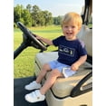 thumbnail image 6 of BemeyourBBs Toddler Baby Boys Summer Clothes Newborn Baby Boy Golf Outfits 0 6 12 18 24 Months 2 3 4 Years Golf Elements Embroidery Short Sleeve T-Shirts Elastic Waist Plaid Shorts 2Pcs Set, 6 of 8
