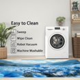 thumbnail image 3 of 4x6 Rug, Floral Rug Washable Non Slip Soft for Living Room Bedroom, Blue Flower Butterfly Area Rug, Girls Spring Carpet, Floral Home Decor & Gifts, 3 of 7