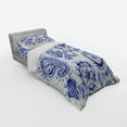 thumbnail image 3 of Ambesonne Paisley Bedding Set 4 Pcs, Watercolor Mandala, Queen, Navy Blue White, 3 of 3