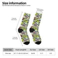 thumbnail image 5 of Yiaed Striped With Palm Tree Branches Print Great elasticity Crew Socks Sports socks for Men and Women, 5 of 5