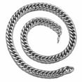 thumbnail image 5 of 7-18mm 316L Stainless Steel Links Silver Curb Cuban Chain Men Necklace 7"-40", 5 of 5