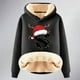 thumbnail image 4 of WILLBEST Sudadera con Capucha para Mujer, con Estampado de Letras Navideñas, de Lana Gruesa, Cálida para El Invierno X-Grande, 4 of 4