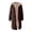Coffee, variant on Kid Girls Sherpa Fleece Lined Jacket Oversized Shearling Reversible Long Puffer Down Coat Winter Warm Outerwear (Navy, 7-8 Years)