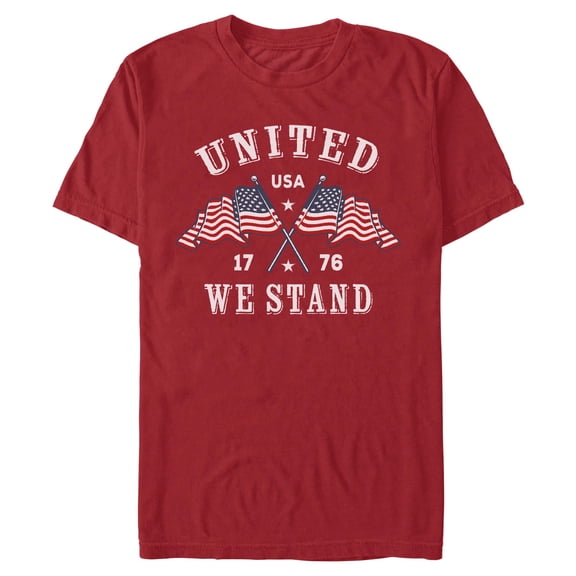 Mens Lost Gods We Stand Patriotic Flags T Shirt
