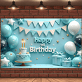 thumbnail image 6 of Decorative Design Happy 1st Birthday Banner Balloon Decoration Blue Theme Cake Decoration Gift Boxes for Kids Party Indoor Decoration Photo Shoot, 6 of 8