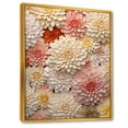thumbnail image 2 of Designart "Minimalistic Zinnias In Beige And Pink" Zinnias Floater Framed Canvas Art Print, 2 of 5