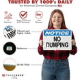 thumbnail image 5 of TRADESAFE No Dumping Signs, Wall Notice Safety Signs, 14” x 10”, 40 Mil Aluminum Safety Sign, 5 of 6