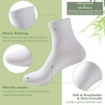thumbnail image 3 of SERISMPLE Women's Ankle Socks Thin Boot Socks Light Soft Breathable 5 Pairs (White, Medium), 3 of 5