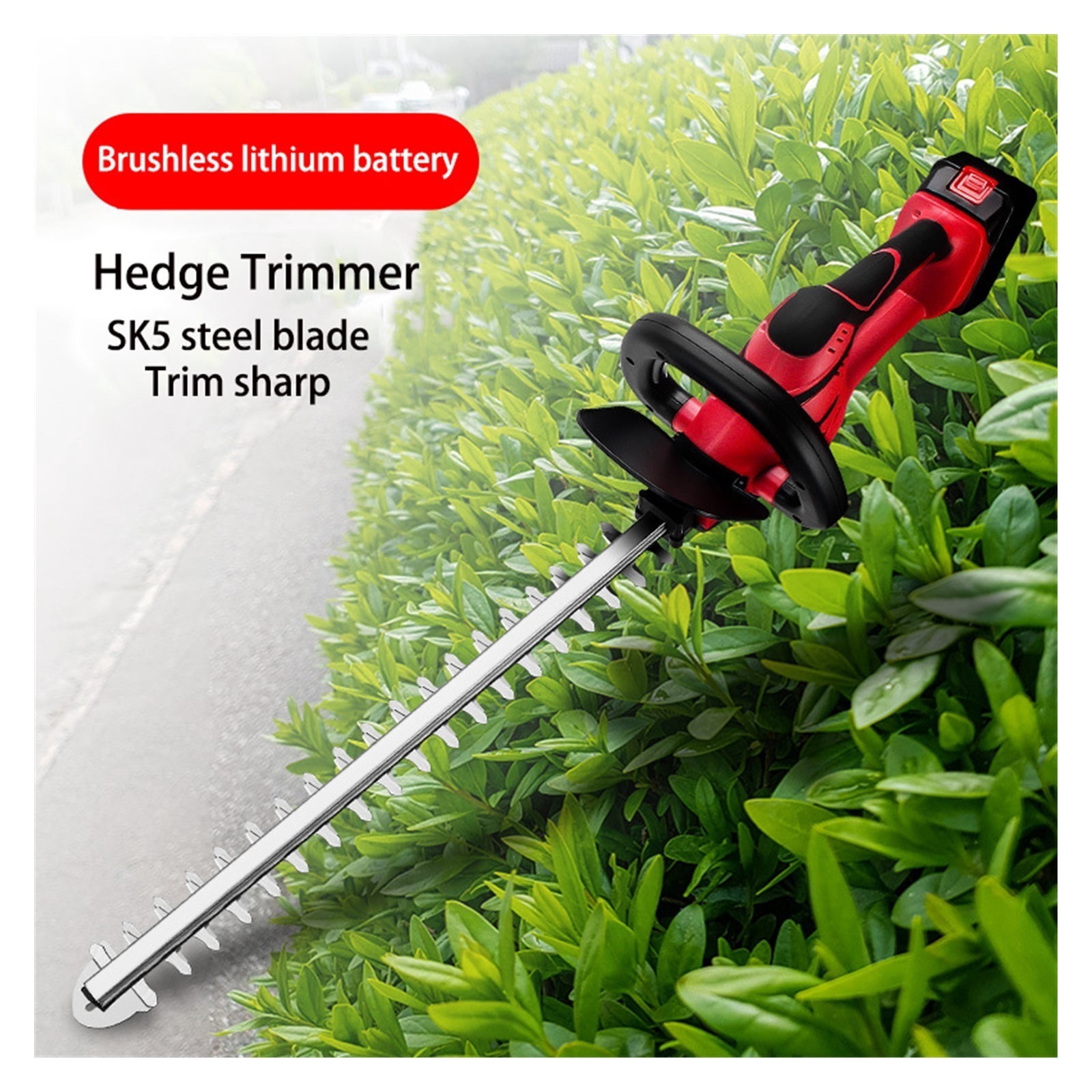 Brushless Hedge Trimmer Cordless Hedge Trimmer Dual Action Pruning Saw Cutter Rotating Handle Garden Tool For 18V Battery ,2 IN 1 Trimmer & Edger