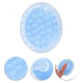 thumbnail image 3 of Unique Bargains 1 Pc Handle Hair Shampoo Brush for Head Massage 3.46"x3.03"x2.76" Clear Blue, 3 of 6