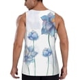 thumbnail image 3 of Haiem Pale Blue Lotus Flowers Men Workout Tank Top Gym Bodybuilding Sleeveless Muscle T Shirts Athletic Tank Breathable Workout Shirt-4X-Large, 3 of 9