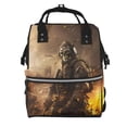 thumbnail image 1 of Easygdp Apocalyptic Skull Soldier para Bolsa de Bebé de Gran Capacidad con Múltiples Bolsillos, Bolsa de Pañales para Padres, Bolsa de Viaje Organizada y Elegante, 1 of 6