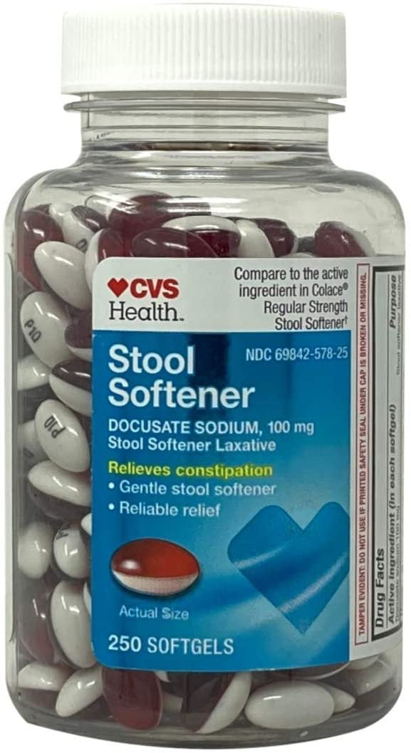 CVS Regular Strength Stool Softener, Docusate Sodium 100 mg, softgels