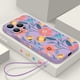 thumbnail image 2 of Funda de silicona suave con cordón y diseño de flores para iPhone 15, 16 Pro Max, 12, 13, 14, 11 Pro Max, XR, XS, X, 7, 8, a prueba de golpes, 2 of 5
