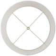 thumbnail image 4 of Springcrest Off-White Linen Medium Drum Lamp Shade 15" Top x 16" Bottom x 11" High (Spider) Replacement Harp and Finial, 4 of 6