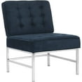 thumbnail image 3 of Safavieh Ansel Modern Tufted Chrome Accent Chair, Multiple Colors, 3 of 9