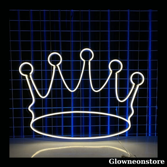 Glowneon Crown Neon Sign, Crown Led Light, Queen King Crown Neon Light, Crown Wall Art