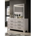 thumbnail image 3 of 4pc Cream Queen Size Bed Dresser Mirror Nightstand Furniture Set, 3 of 5