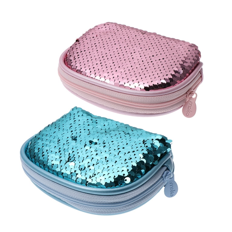 2pcs Portable Cosmetic Bag Small Pouches for Purse Change Purse
