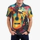 thumbnail image 1 of Fotbe World Map Guitar Illustration Camiseta Polo de Golf para Hombre con Estampado – Camisa Deportiva Transpirable con Cuello Abotonado-Large, 1 of 6