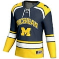 thumbnail image 2 of Men's GameDay Greats #1 Navy Michigan Wolverines Hockey Jersey, 2 of 4