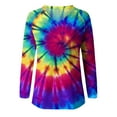 thumbnail image 4 of Pntutb Clearance Womens V-Neck Casual Christmas Print Raglan Long Sleeve T-Shirt Tops, 4 of 6