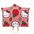 thumbnail image 2 of Hello Kitty Blanket Hoodie, Wearable Blanket, Cloak Hooded Throw Blanket, Soft Warm Fluffy Blankets for Bed Couch Sofa, 2 of 8