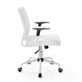 thumbnail image 3 of Modway Chaise de Bureau en Vinyle, Réglable de 18 à 21 Pouces, Blanc, 3 of 11