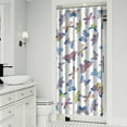 thumbnail image 2 of Fantasy Watercolor Butterfly Shower Curtain Waterproof Bathroom Curtain 36x72 Inches Artistic Design Machine Washable Quick Dry Includes Hooks, 2 of 5