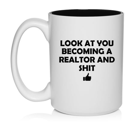 

Look At You Becoming A Realtor Funny Real Estate Agent Ceramic Coffee Mug Tea Cup Gift for Her Him Friend Coworker Wife Husband (15oz White)