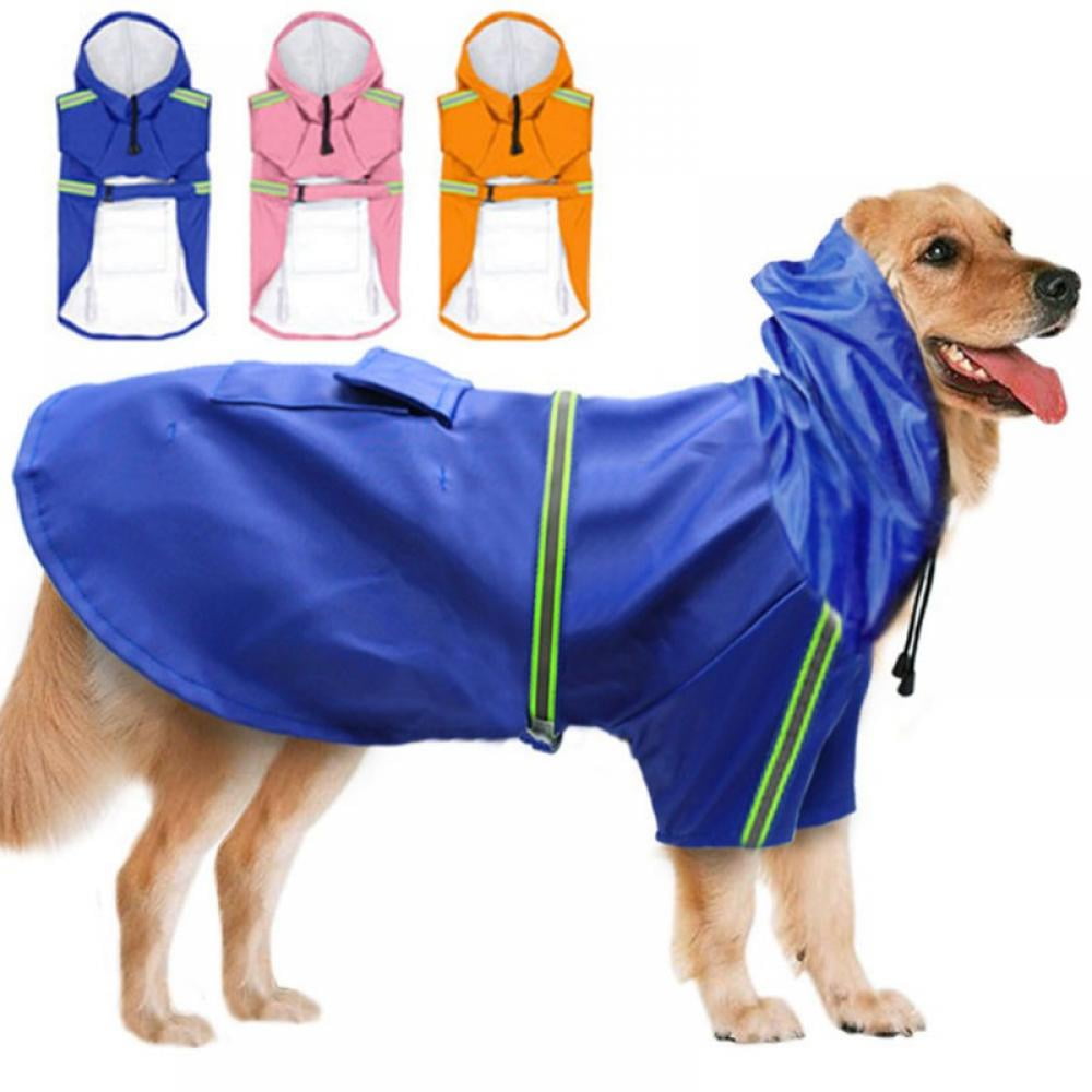Dog Raincoat Poncho Adjustable Pet Water Proof Clothes Lightweight Rain