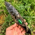 thumbnail image 2 of Crystal Quartz Knife Home Decor Handmade Carving Crystal,Obsidian Opal Labradorite Moonstone Arrows Gift, Altar Tool Sculpture, 2 of 8
