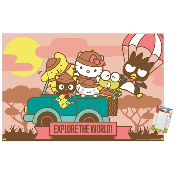 Hello Kitty and Friends: 22 Seize The Moment - Safari Wall Poster, 14.725" x 22.375"