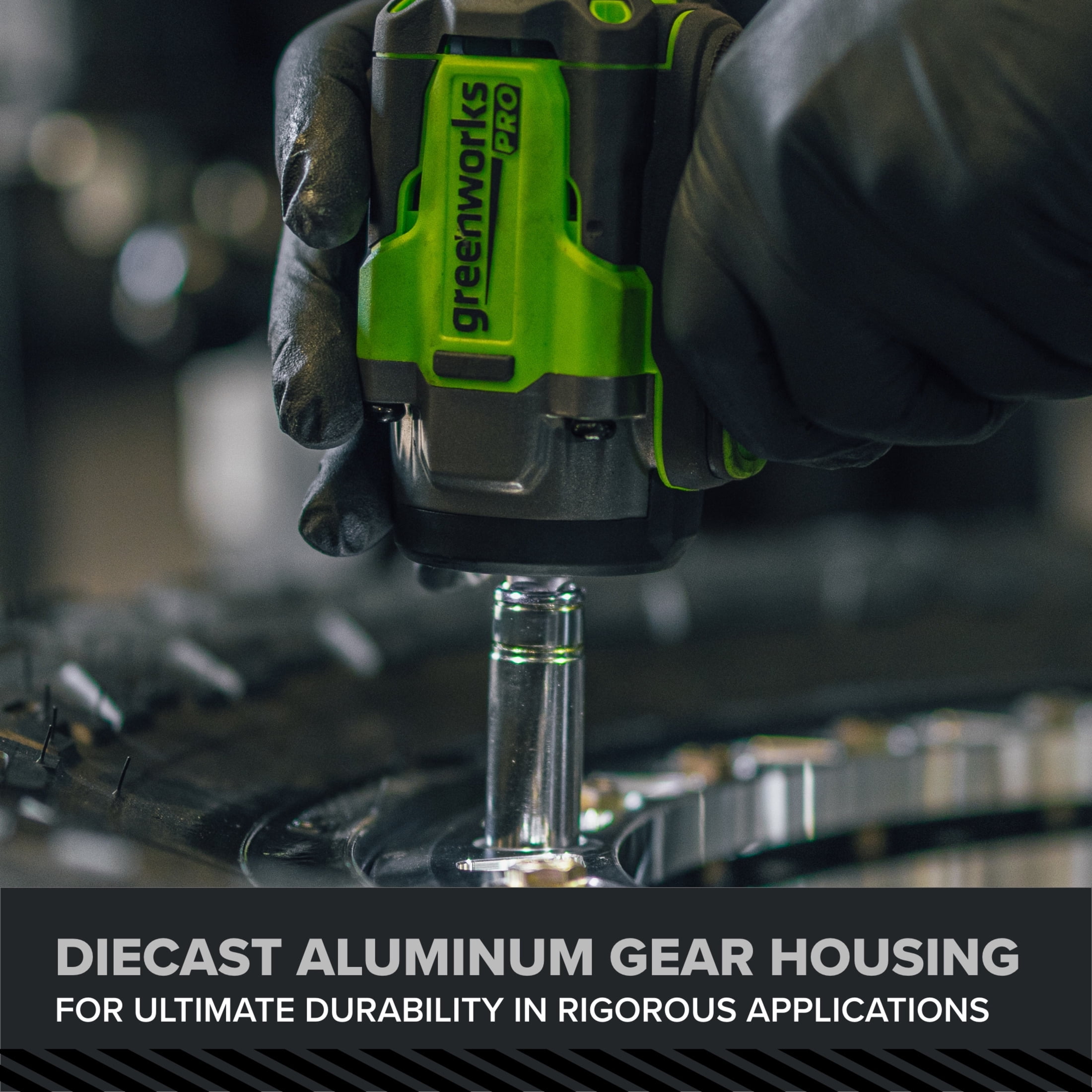 Greenworks Pro PowerAll 24V Brushless 400 ft-lb Breakaway Torque 3/8" Impact Wrench, Tool Only, IW5370A1