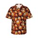thumbnail image 1 of Fotbe Vintage Basketball Camisa Hawaiana para Hombre Unisex – Camisa Casual de Verano con Botones de Manga Corta de Algodón y Lino,Small, 1 of 7