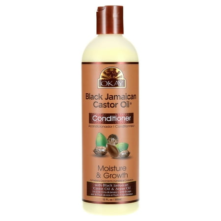 Okay Pure Naturals Black Jamaican Castor Oil Moisture Growth Conditioner for Hair Growth and Hydration, 12oz