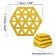 thumbnail image 2 of Uxcell Felt Coasters, Hexagonal Pad Coaster for Drink Cup Pot Bowl Vase, Yellow 4 Pack, 2 of 5