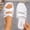 White, variant on Womens Sandals Comfortable Wide Leather Crisscross Summer Square Toe Flat Slide Sandals White 7.5(40)