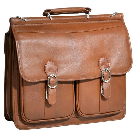 - McKleinUSA HAZEL CREST 15604 Brown Leather Double Compartment Laptop Case
