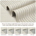 thumbnail image 3 of Large 9x12 Washable Area Rug – Non-Slip Modern Stripe Rug, Low Pile Non-Shedding Velvet Soft Carpet, Foldable Printed Rug for Bedroom, Dining Room, Office – Beige Tones, 3 of 9