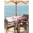 thumbnail image 3 of Outdoor Tablecloth with Umbrella Hole for Patio/Picnic/Party/Camping, Pink Red Eucalyptus Leaves Waterproof Table Cloth Square Cover Washable, Watercolor Spring Summer Botanical (60"x 60"), 3 of 8