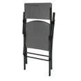 thumbnail image 5 of Mainstays Black Commercial Plastic Folding Chair with Armrests, Indoor Outdoor, 2 Pack, 5 of 9