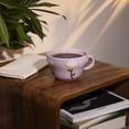 thumbnail image 2 of Thyme & Table 12.5 fl oz Purple Daisy Stoneware Mug, 2 of 4