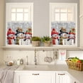 thumbnail image 4 of Christmas Hat Kitchen Curtains and Valances Set, Snowman Scarf Snowflake Rod Pocket Window Valance 18 Inch Window Curtain Panels for Living Room Bedroom Laundry, 27.5x24in, 3 Pieces, 4 of 7