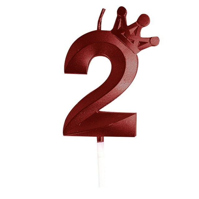 Number Birthday Candle - 3D Crown Designed, for Happy Birthdays and Anniversaries