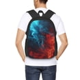 thumbnail image 4 of Fotbe Red And Blue Fire Mochila para Hombre y Mujer - Tela Oxford 600D Resistente - Mochila Impermeable de Gran Capacidad para Escuela, Viajes y Senderismo, 4 of 6