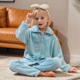 thumbnail image 2 of Gibobby Toddler Baby Girl Clothes 1T 2T 3T 4T 5T Fall Winter Outfits Contrast Color Long Sleeve Sweatshirt + Pants Sets(3-4 Years,Green), 2 of 4