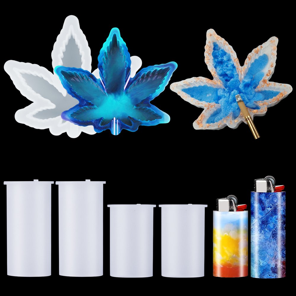 TSV Lighter Case Ashtray Resin Molds Set, Including 4pcs Universal