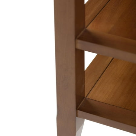 Simpli Home - Acadian Square Solid Wood End Table - Tobacco Brown