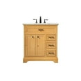thumbnail image 3 of Elegant Decor Americana 32" Aluminum MDF Single Bathroom Vanity in Natural Wood, 3 of 8